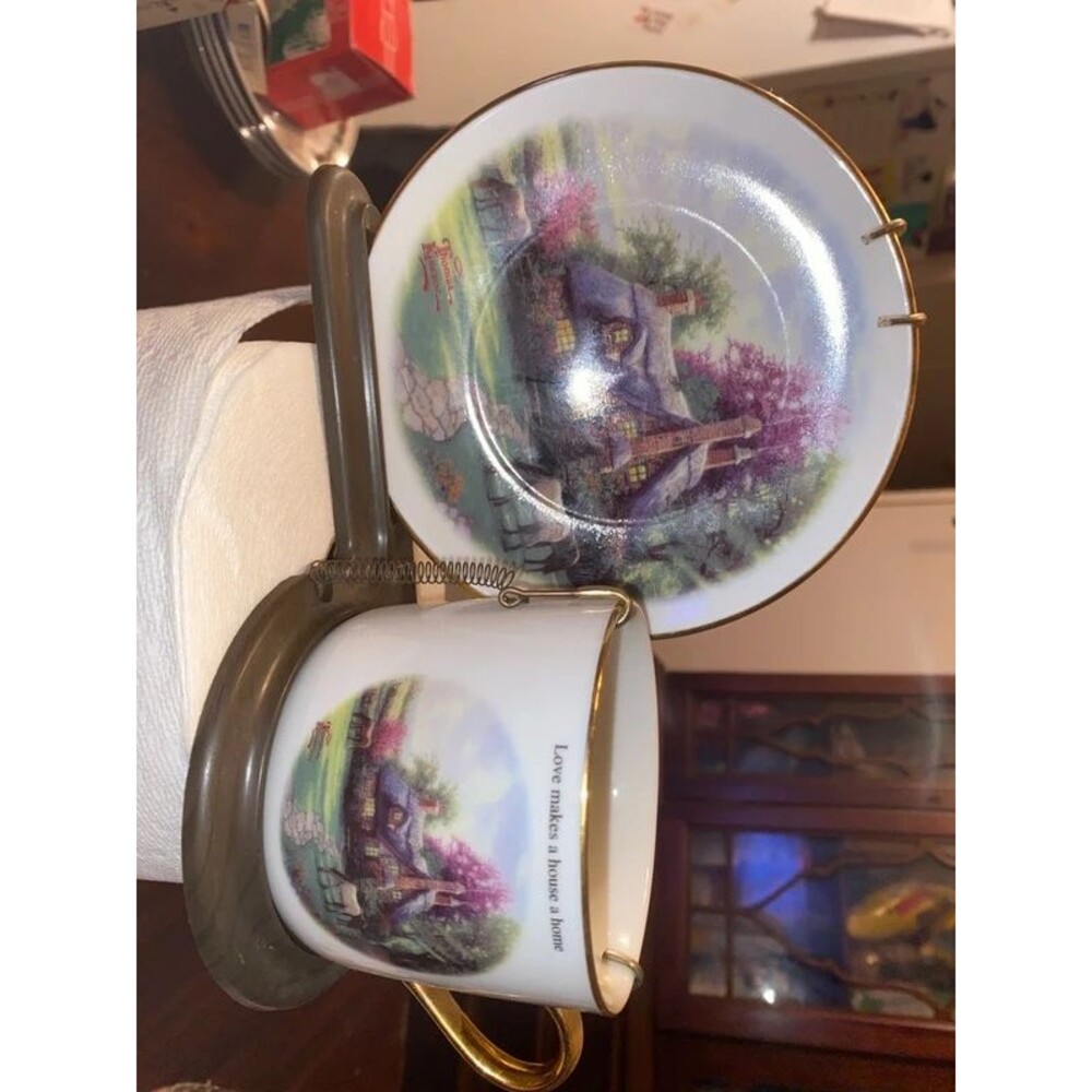 Thomas Kinkade Tea Cup and Plate Set